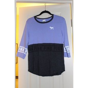 VS Pink quarter sleeve shirt.